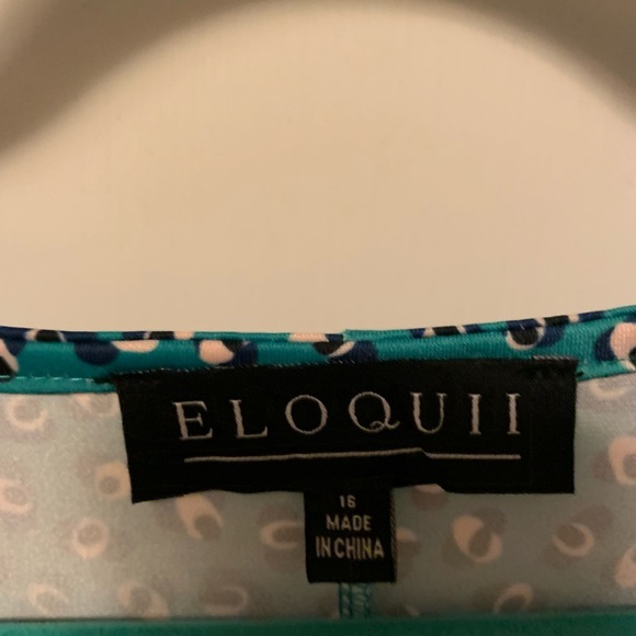 New without tags green dress from Eloquii. Small print on dress (see pics). - Picture 4 of 4